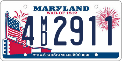 MD license plate 4MD2911