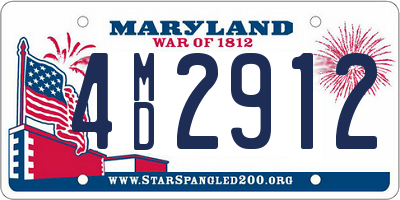 MD license plate 4MD2912