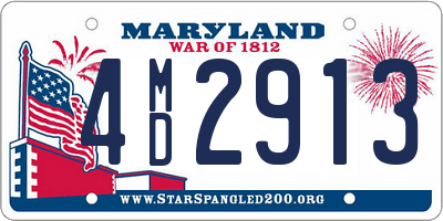 MD license plate 4MD2913