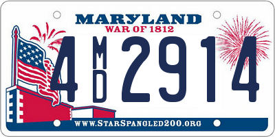 MD license plate 4MD2914