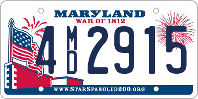 MD license plate 4MD2915