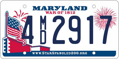 MD license plate 4MD2917