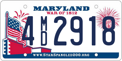 MD license plate 4MD2918