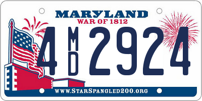 MD license plate 4MD2924