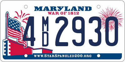 MD license plate 4MD2930