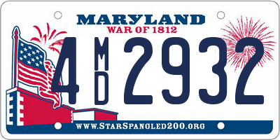 MD license plate 4MD2932