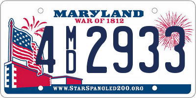 MD license plate 4MD2933