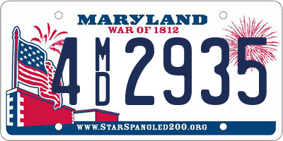 MD license plate 4MD2935