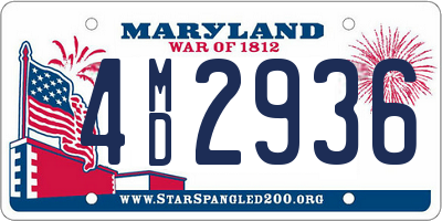 MD license plate 4MD2936