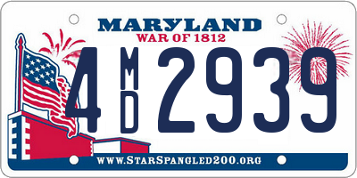 MD license plate 4MD2939