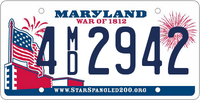 MD license plate 4MD2942