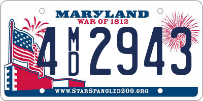 MD license plate 4MD2943