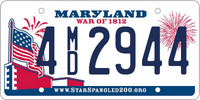 MD license plate 4MD2944