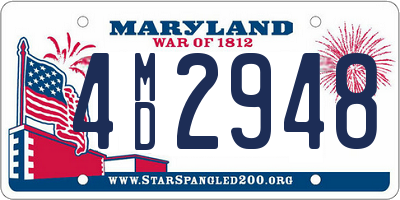 MD license plate 4MD2948