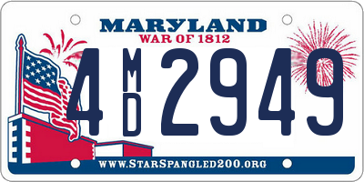 MD license plate 4MD2949