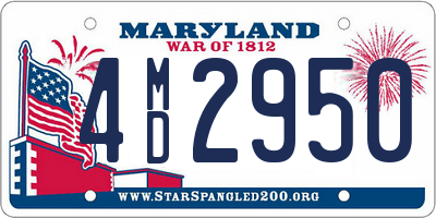 MD license plate 4MD2950