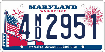 MD license plate 4MD2951