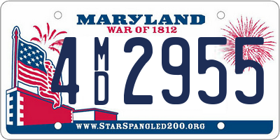 MD license plate 4MD2955