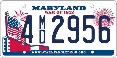 MD license plate 4MD2956