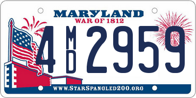 MD license plate 4MD2959