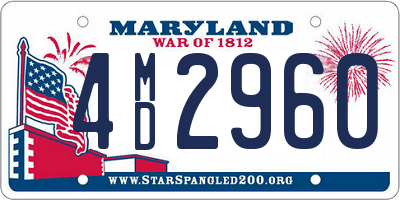 MD license plate 4MD2960