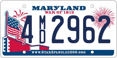 MD license plate 4MD2962