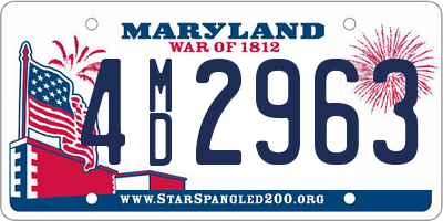 MD license plate 4MD2963