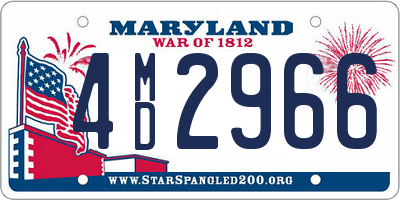 MD license plate 4MD2966