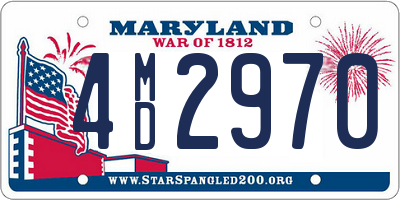 MD license plate 4MD2970