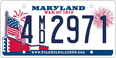 MD license plate 4MD2971