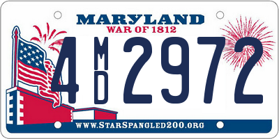 MD license plate 4MD2972