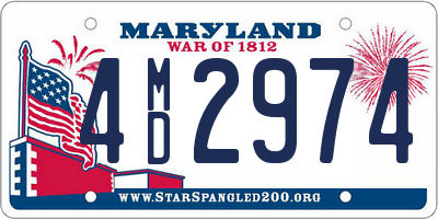 MD license plate 4MD2974