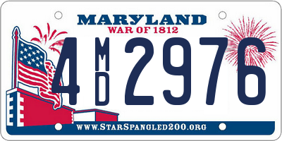 MD license plate 4MD2976