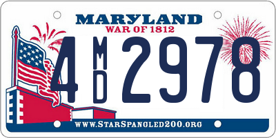 MD license plate 4MD2978