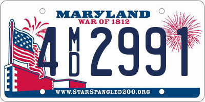 MD license plate 4MD2991