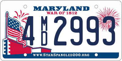 MD license plate 4MD2993