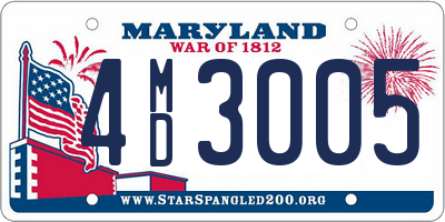 MD license plate 4MD3005