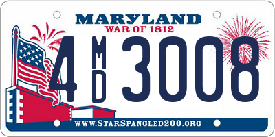 MD license plate 4MD3008