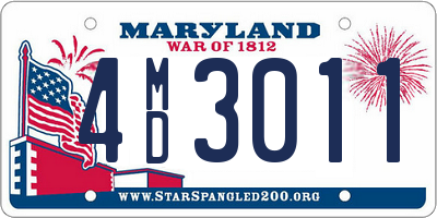 MD license plate 4MD3011
