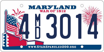 MD license plate 4MD3014