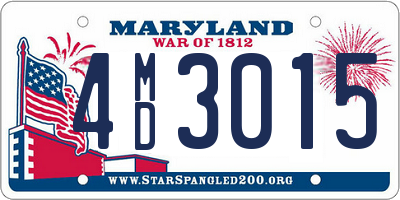 MD license plate 4MD3015