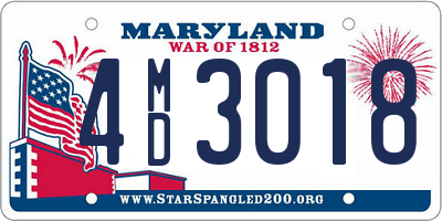 MD license plate 4MD3018