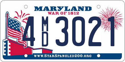 MD license plate 4MD3021