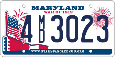 MD license plate 4MD3023