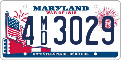 MD license plate 4MD3029