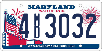MD license plate 4MD3032