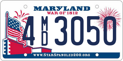 MD license plate 4MD3050