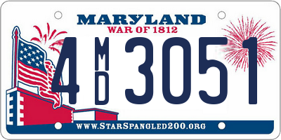 MD license plate 4MD3051