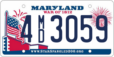 MD license plate 4MD3059