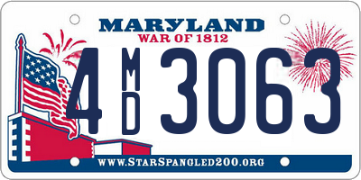 MD license plate 4MD3063